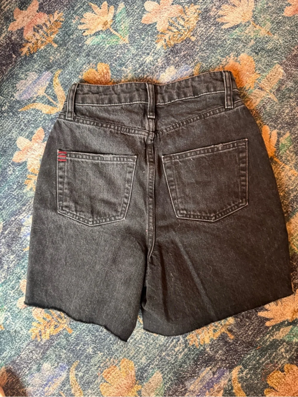 BDG Washed Black High-Rise Denim Shorts 90s Long Inseam